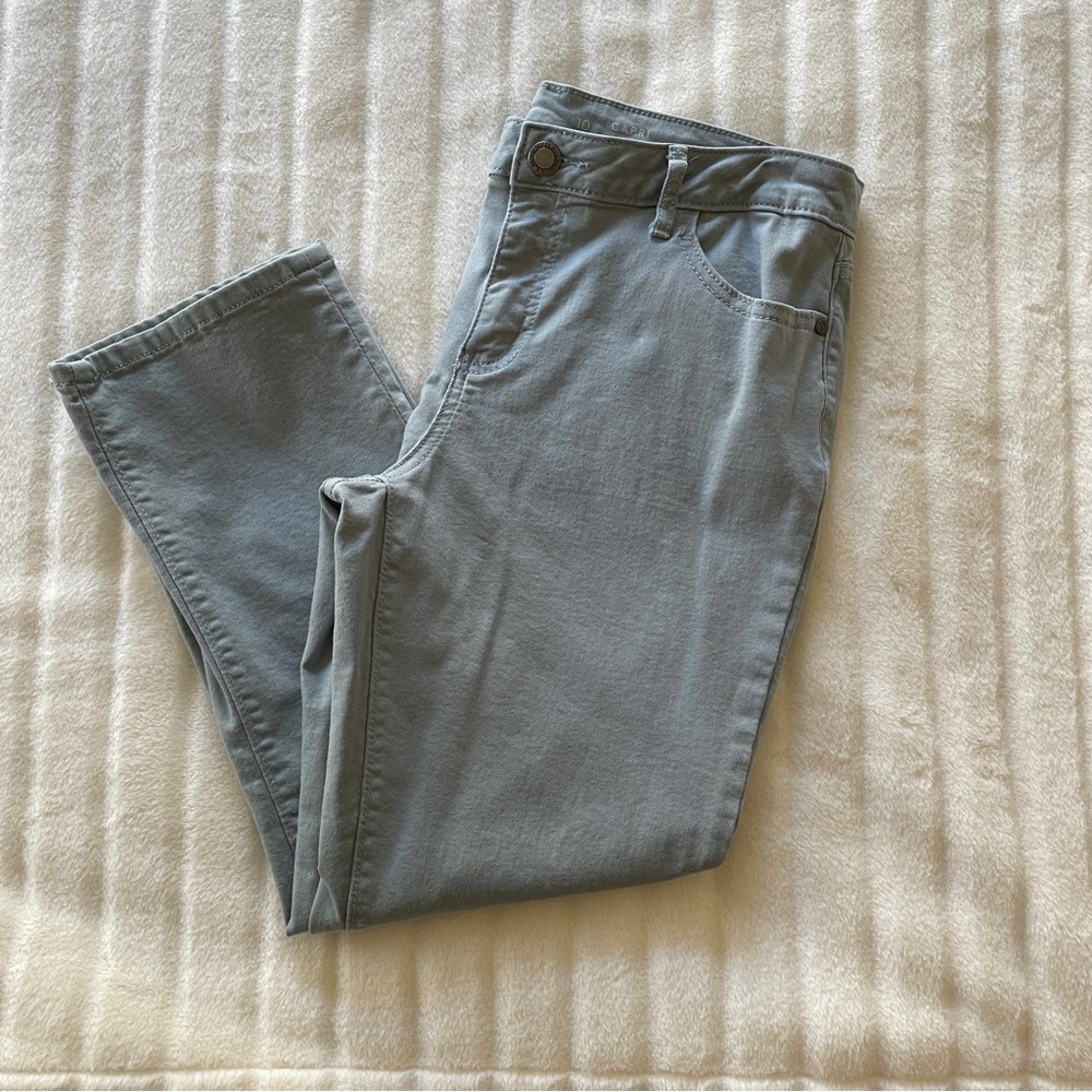 Simply Vera Vera Wang Capris Sz 10 Gray - Picture 6 of 10